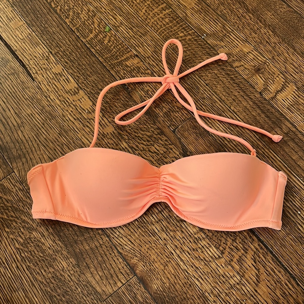 Victoria’s Secret Peach push-Up Bandeau Bikini Top